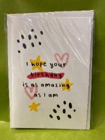 Amazing as I am birthday card